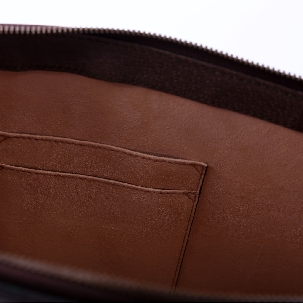 523359 GG Supreme Ophidia Portfolio Clutch Brown