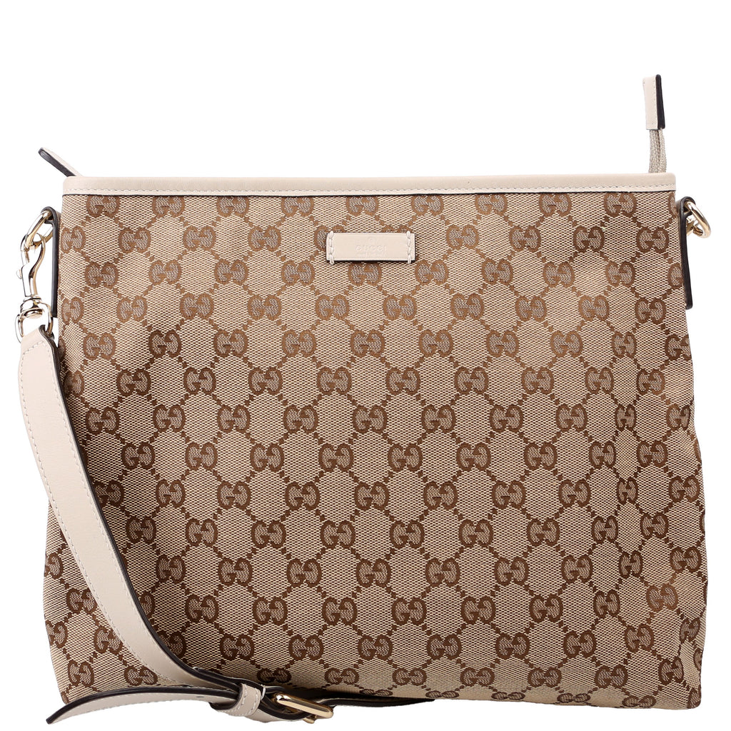 388924 GG Canvas Crossbody White