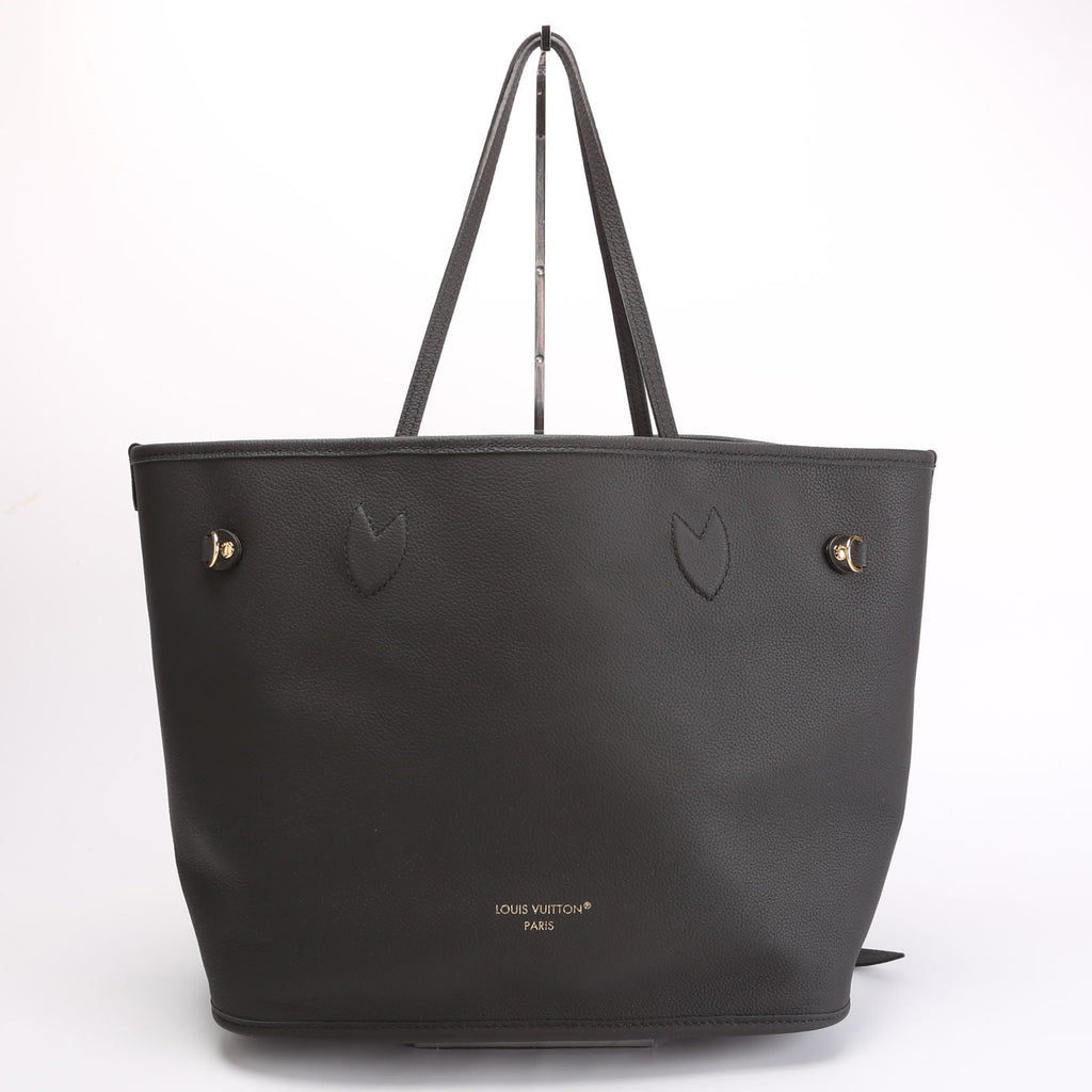 Neverfull MM Inside Out Leather/Monogram Black