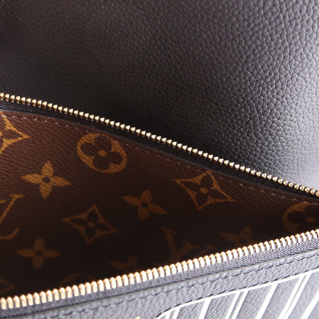 Neverfull MM Inside Out Leather/Monogram Black