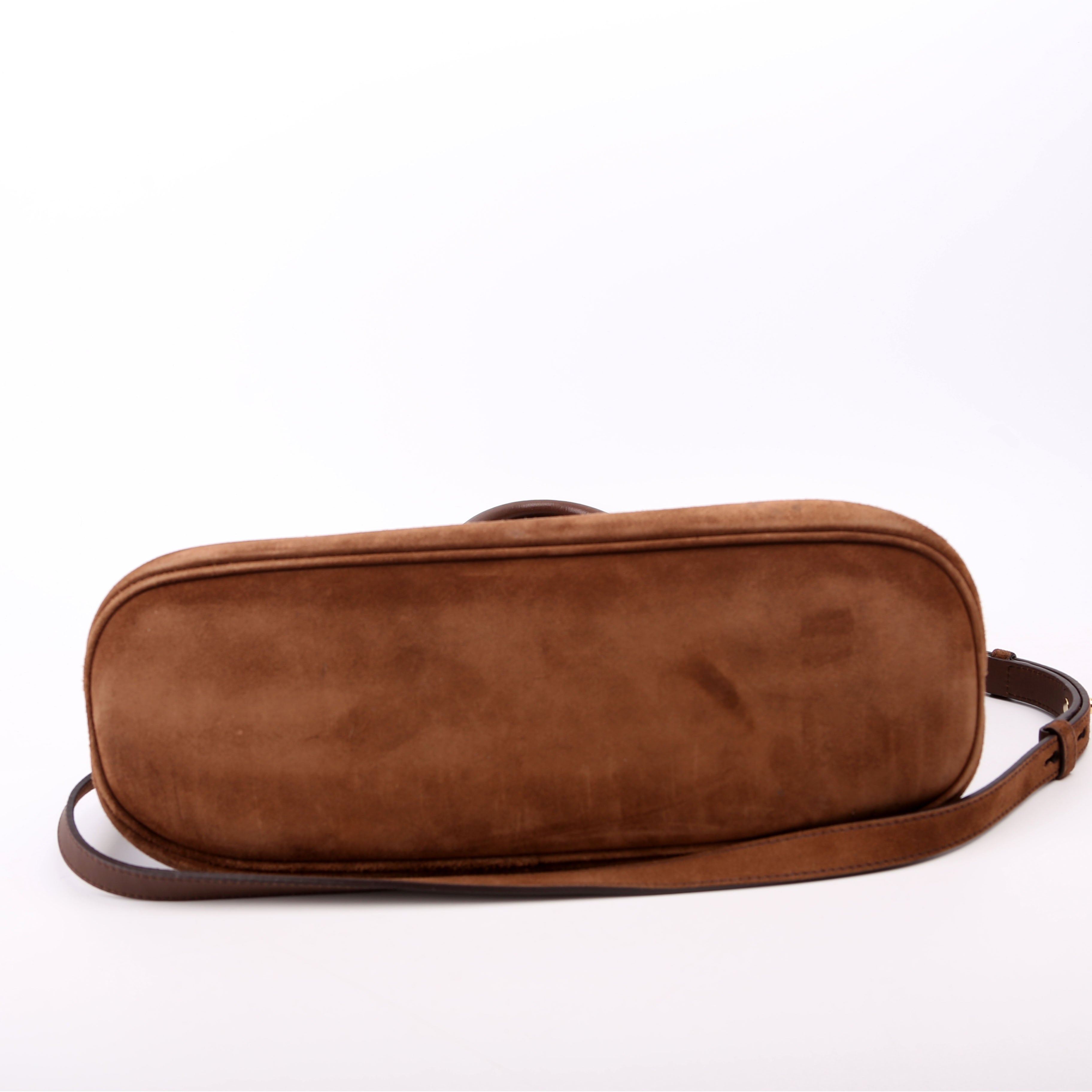 Buckle Bag With Belt Scamosciate Small Brown