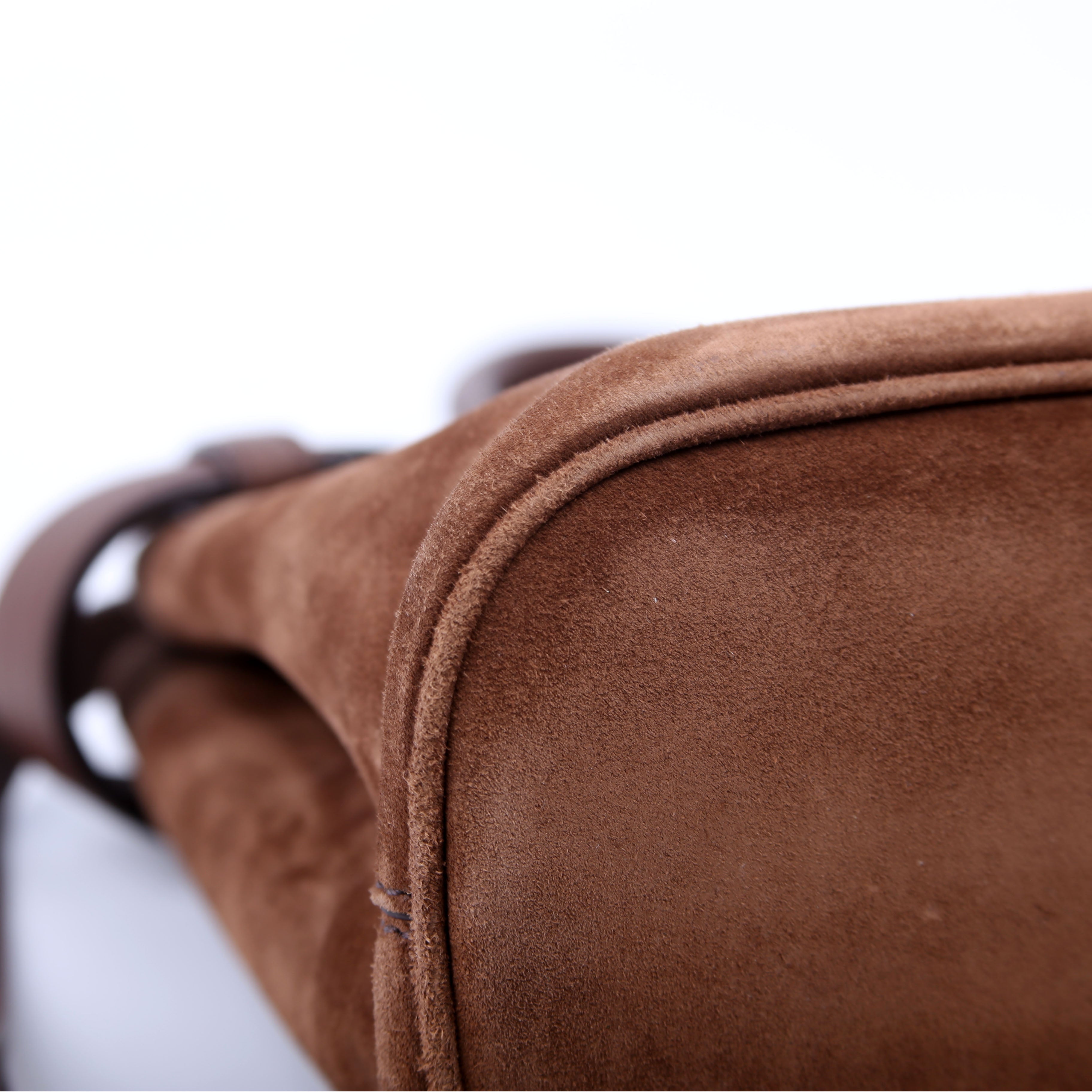 Buckle Bag With Belt Scamosciate Small Brown