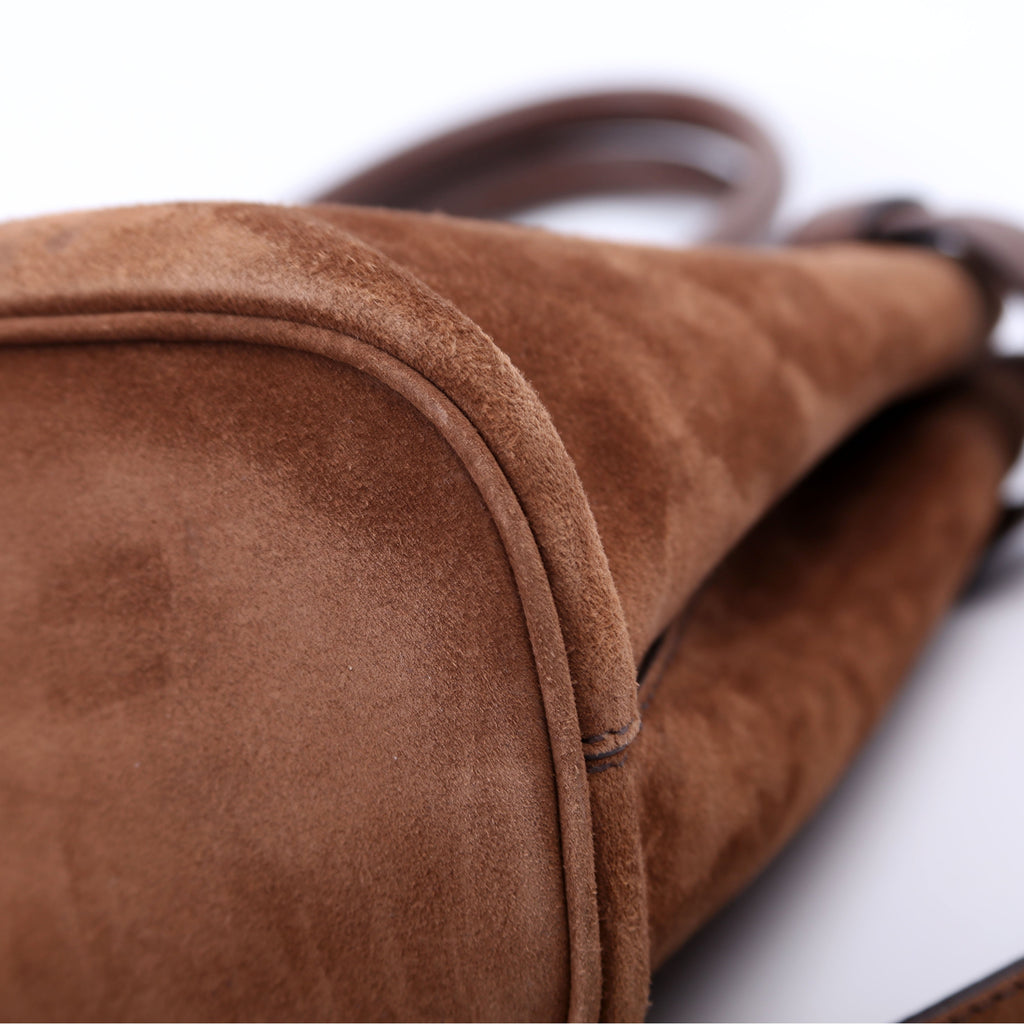 Buckle Bag With Belt Scamosciate Small Brown