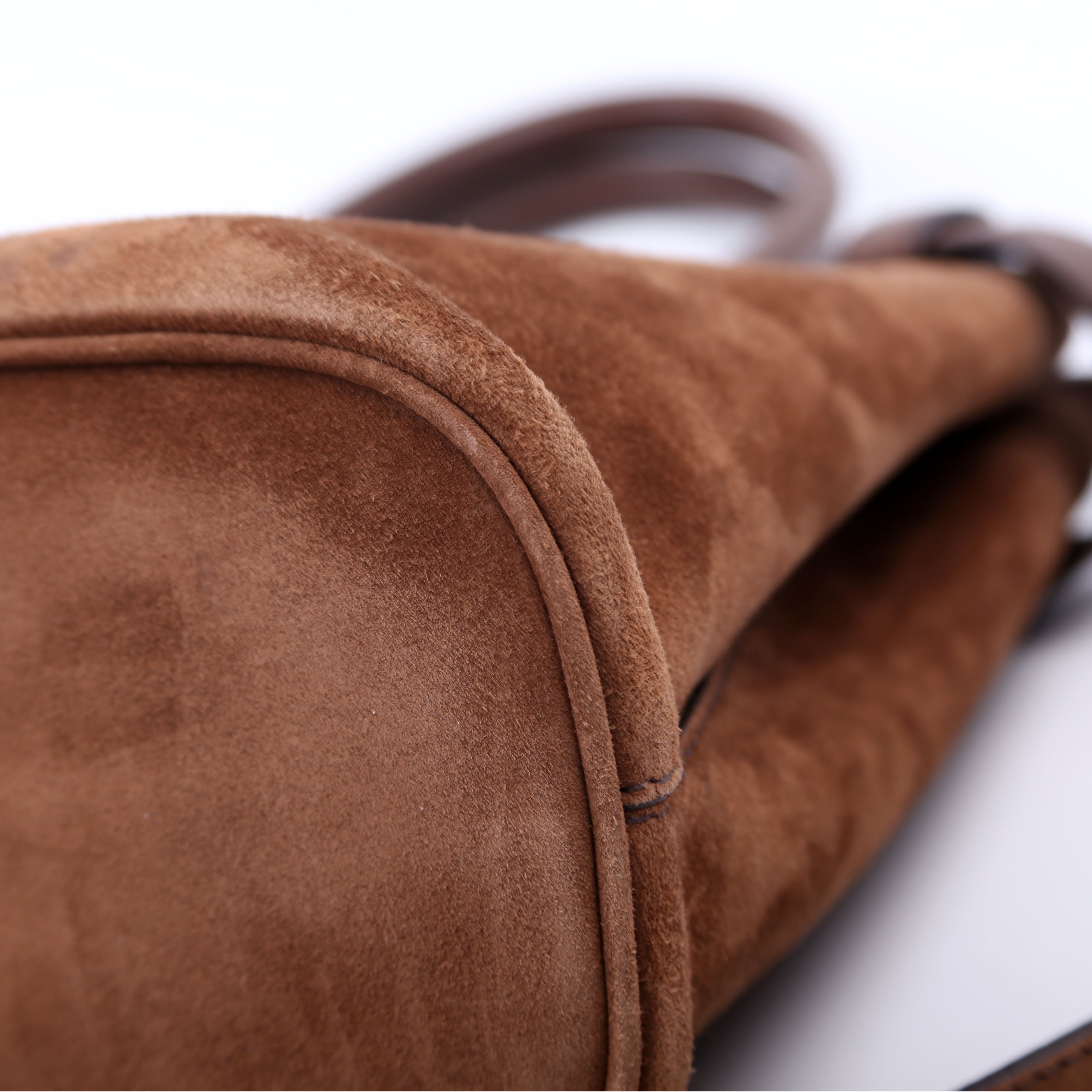 Buckle Bag With Belt Scamosciate Small Brown