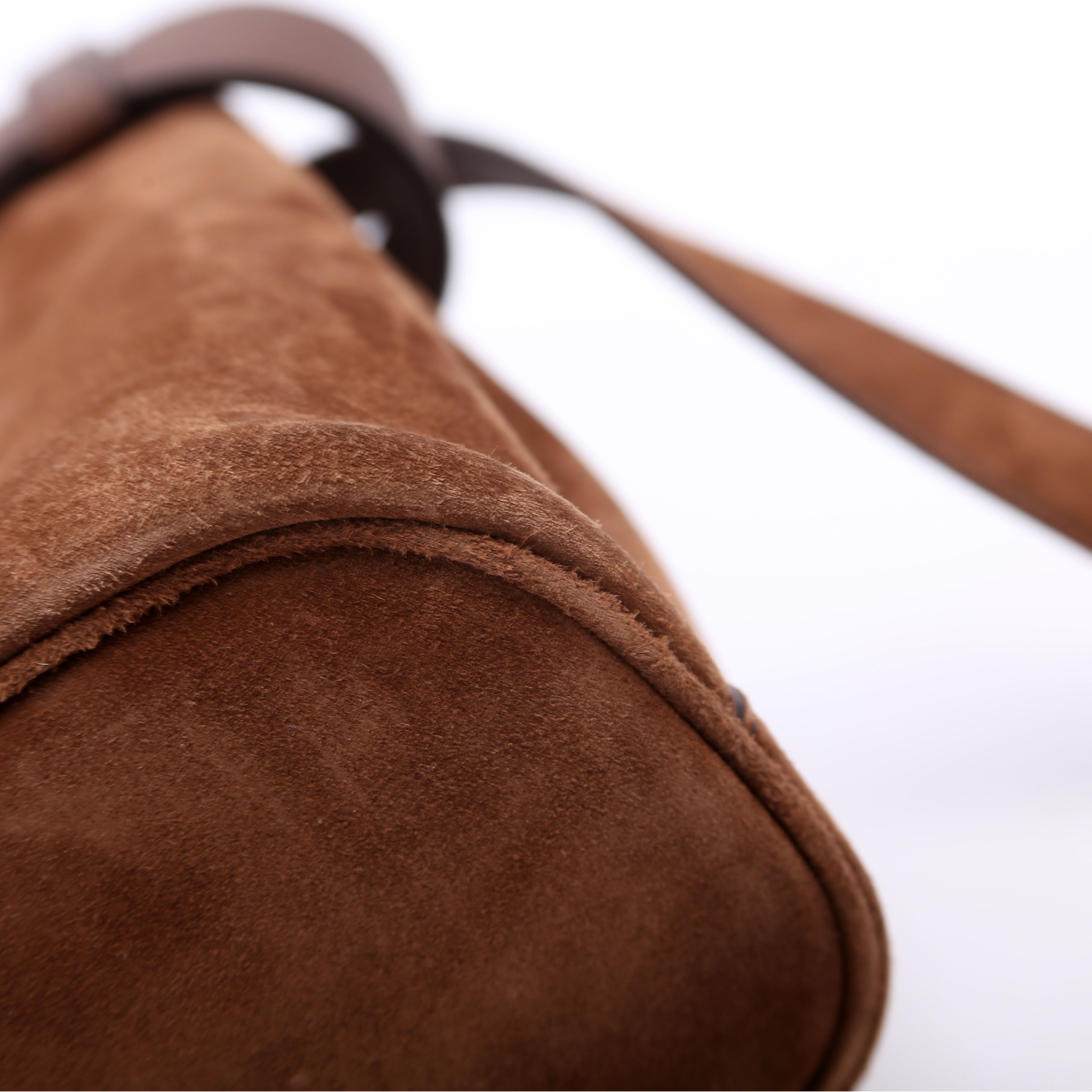 Buckle Bag With Belt Scamosciate Small Brown