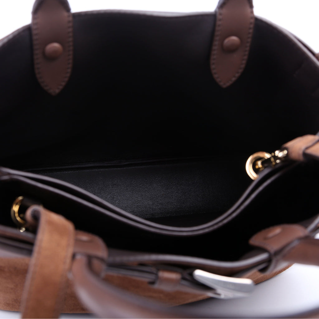 Buckle Bag With Belt Scamosciate Small Brown