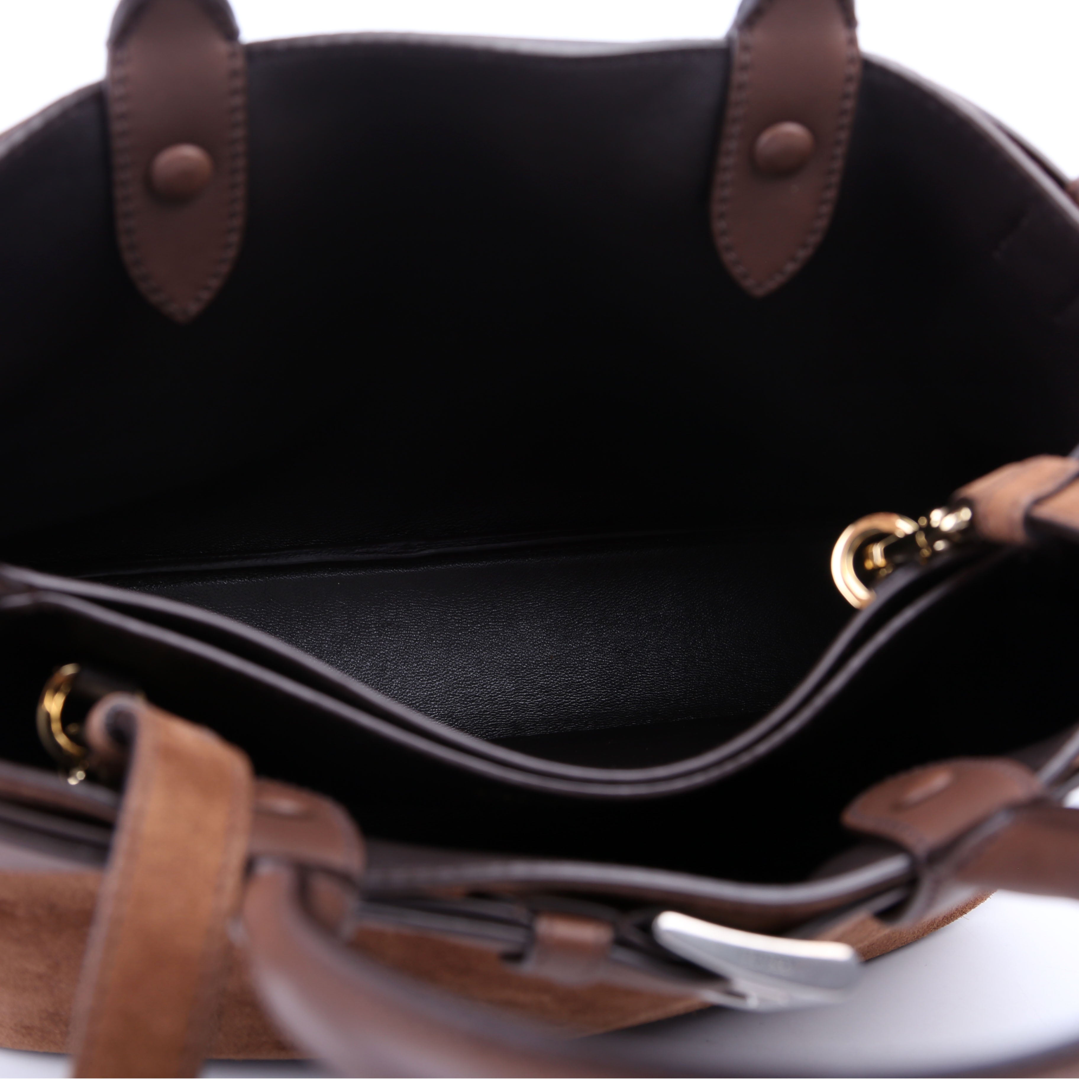 Buckle Bag With Belt Scamosciate Small Brown