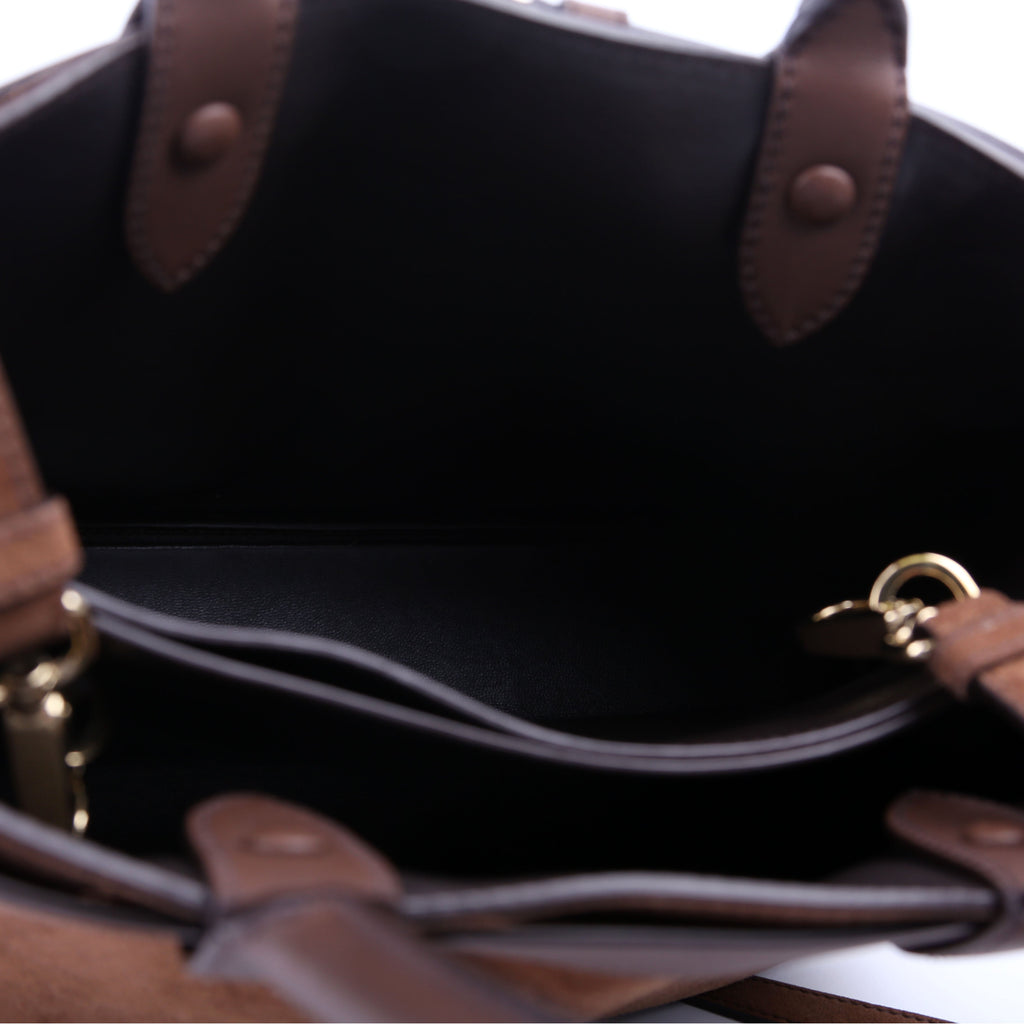 Buckle Bag With Belt Scamosciate Small Brown