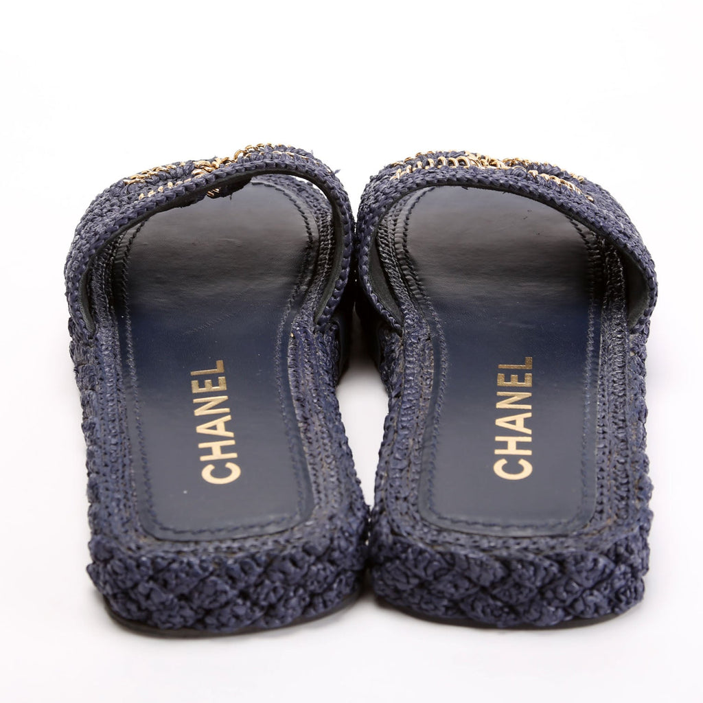 CC Braided Cord Espadrille Sandals Size 38 Blue