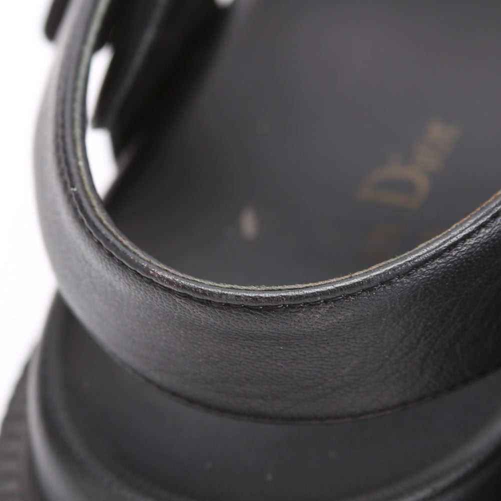 Dioract Leather Sandals Size 39 Black