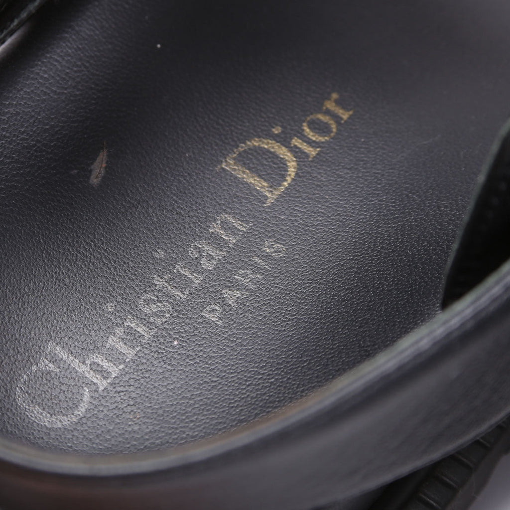 Dioract Leather Sandals Size 39 Black