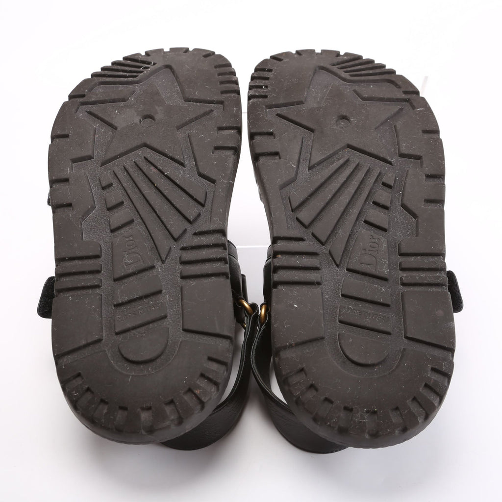 Dioract Leather Sandals Size 39 Black