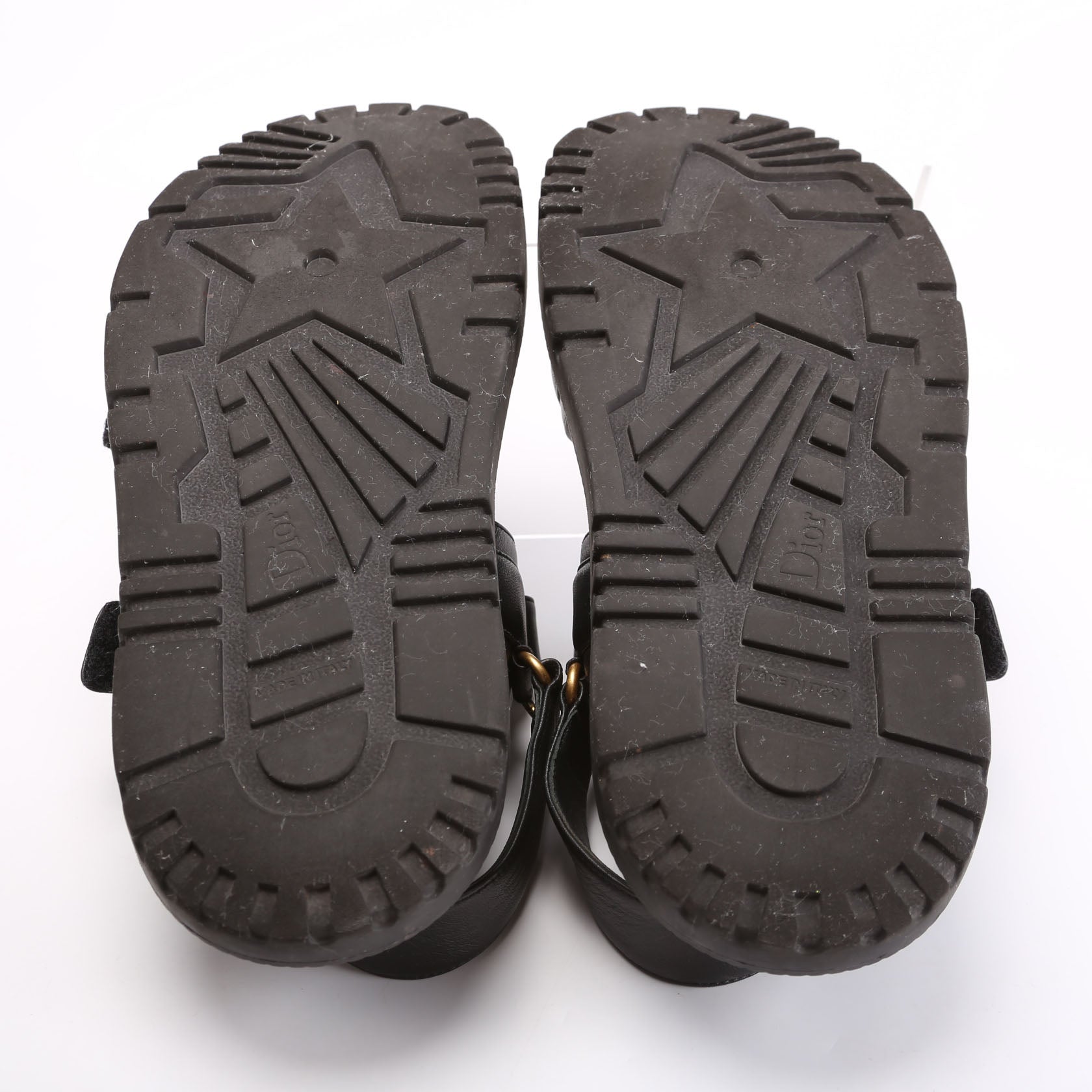 Dioract Leather Sandals Size 39 Black