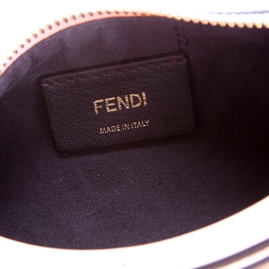8BR798 Fendigraphy Small Leather Hobo Nude