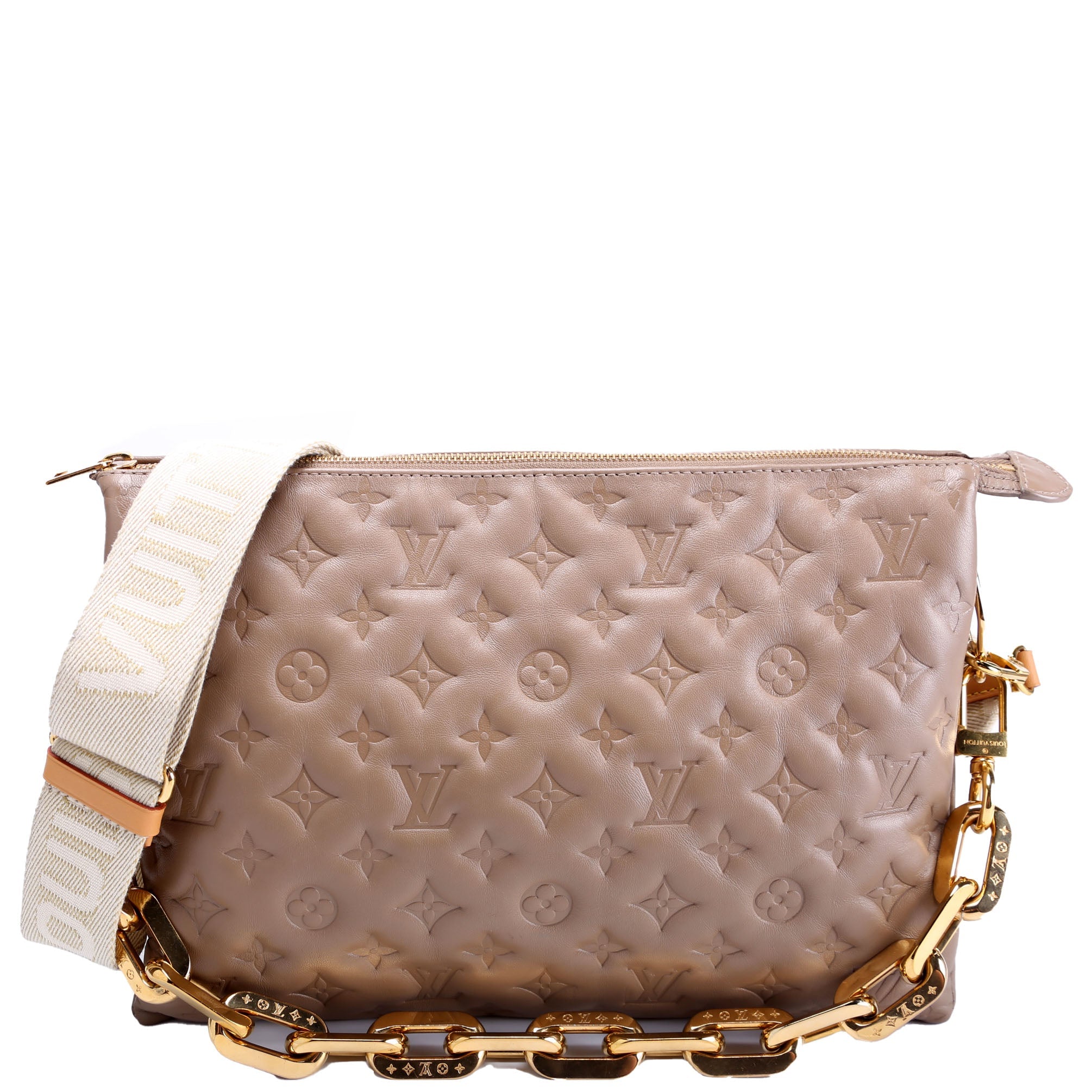 Coussin MM Lambksin Taupe