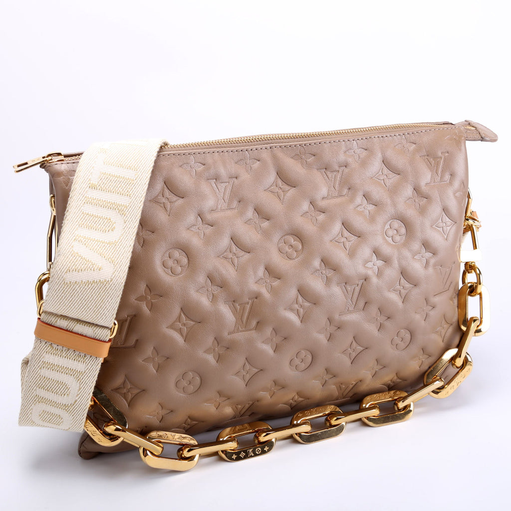 Coussin MM Lambksin Taupe