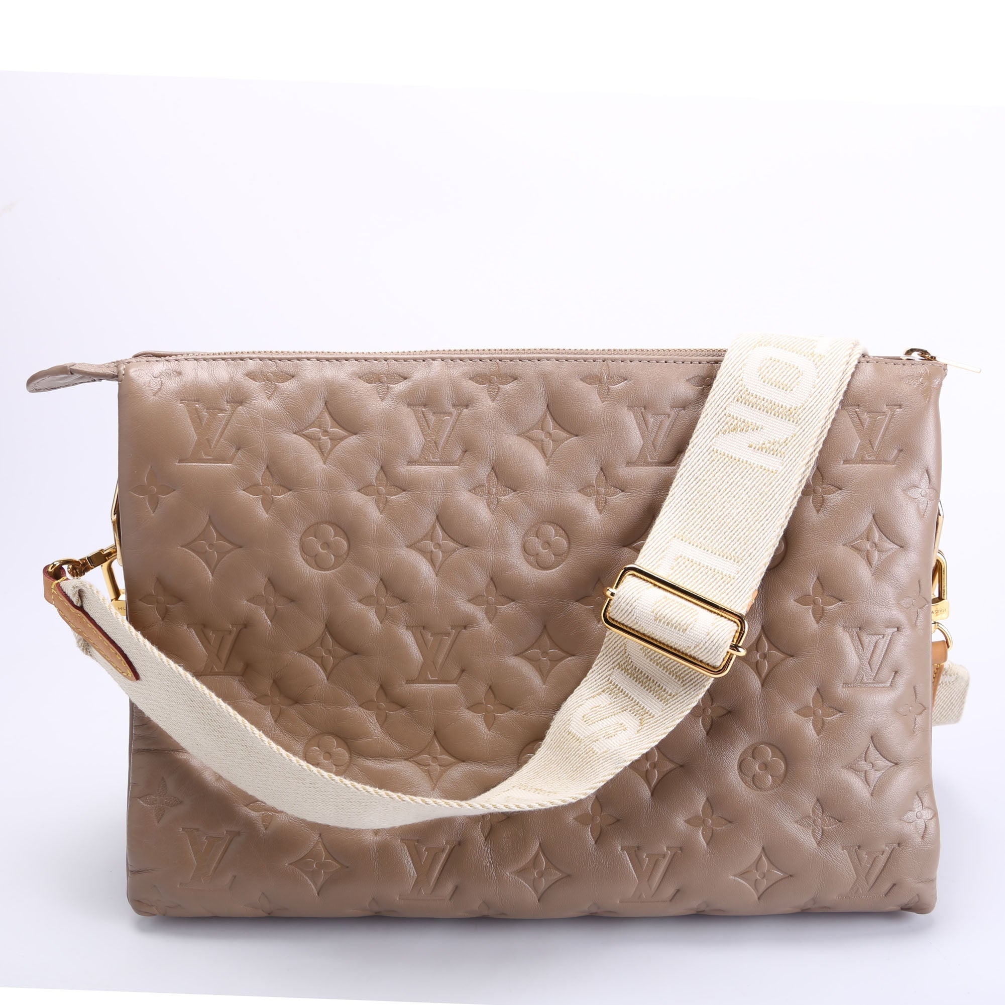 Coussin MM Lambksin Taupe