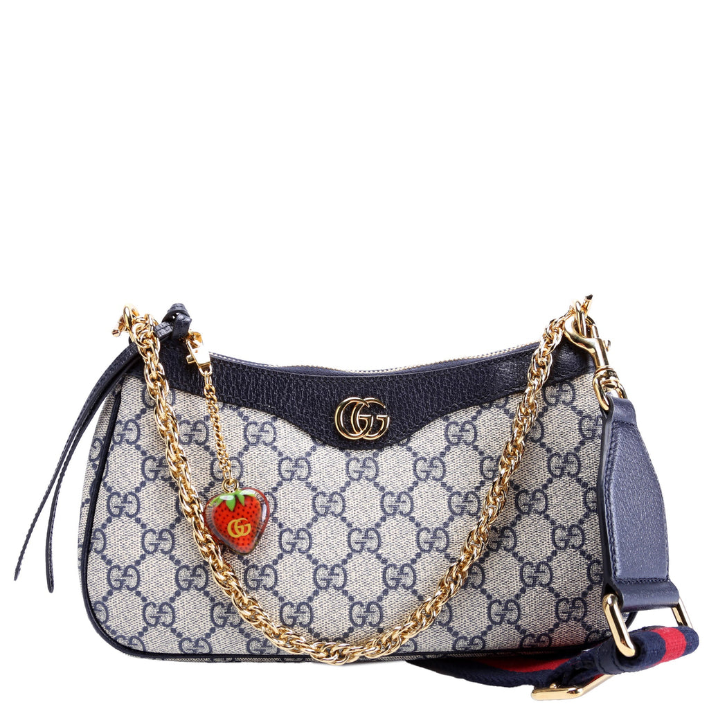 735132 GG Supreme Small Handbag Navy