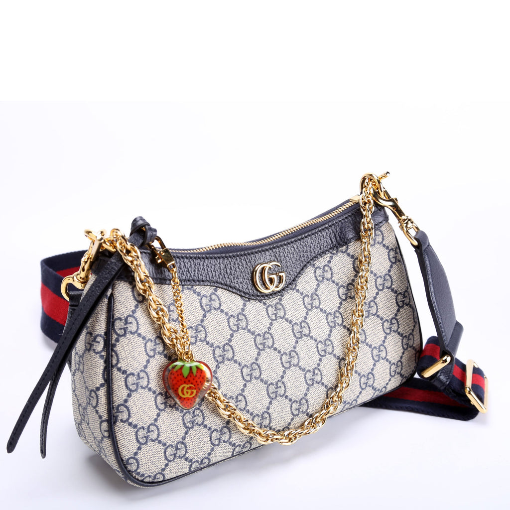 735132 GG Supreme Small Handbag Navy
