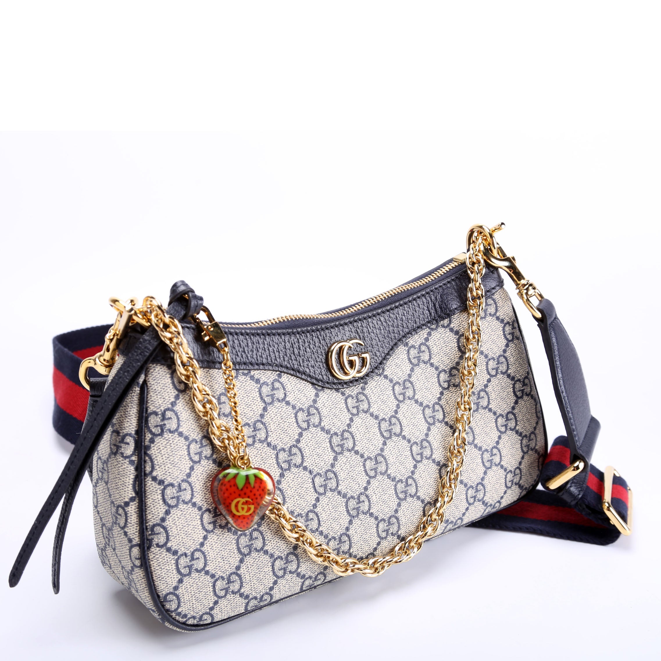 735132 GG Supreme Small Handbag Navy