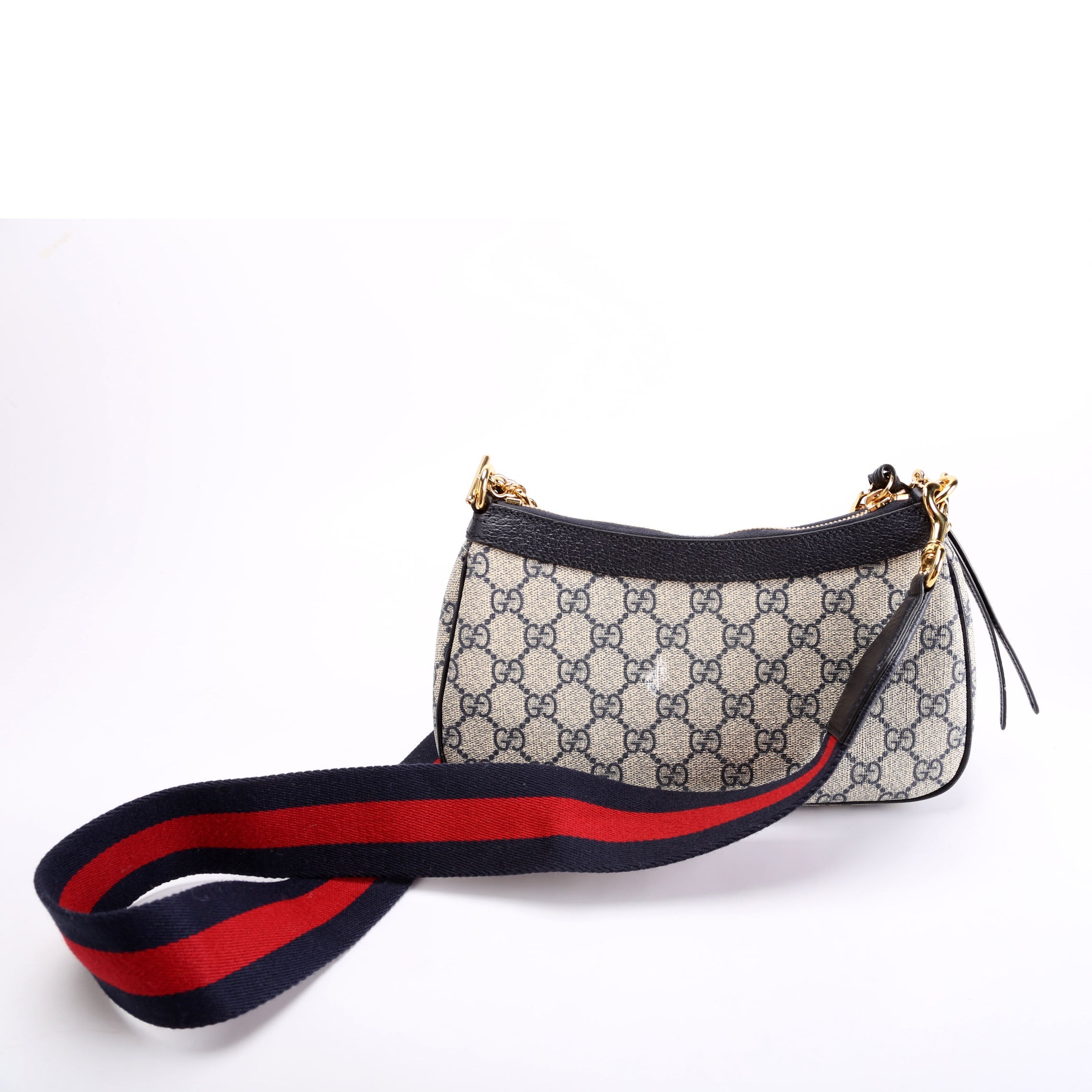 735132 GG Supreme Small Handbag Navy