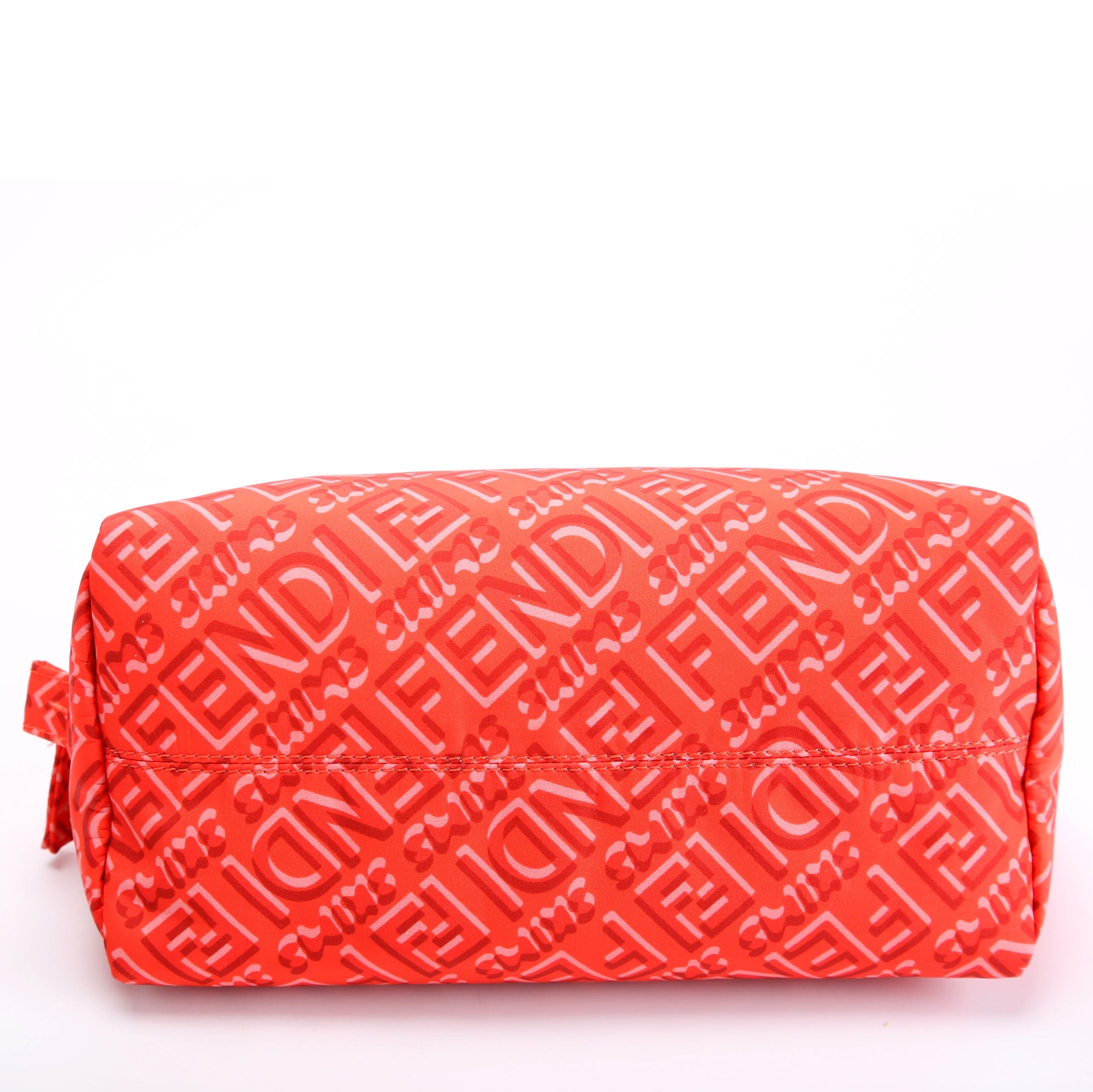 Fendi 8N0171 X Skims Nylon Trapezoid Beauty Pouch Medium Orange