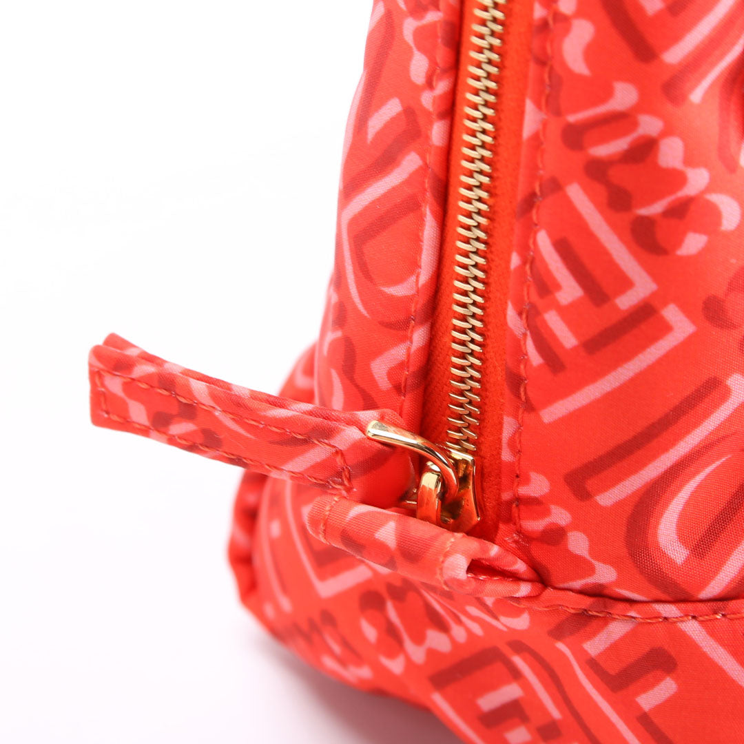 Fendi 8N0171 X Skims Nylon Trapezoid Beauty Pouch Medium Orange