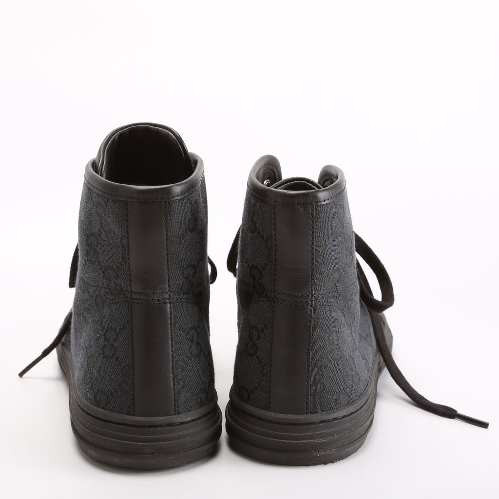 GG Canvas High Top Sneakers Size 38.5 Black