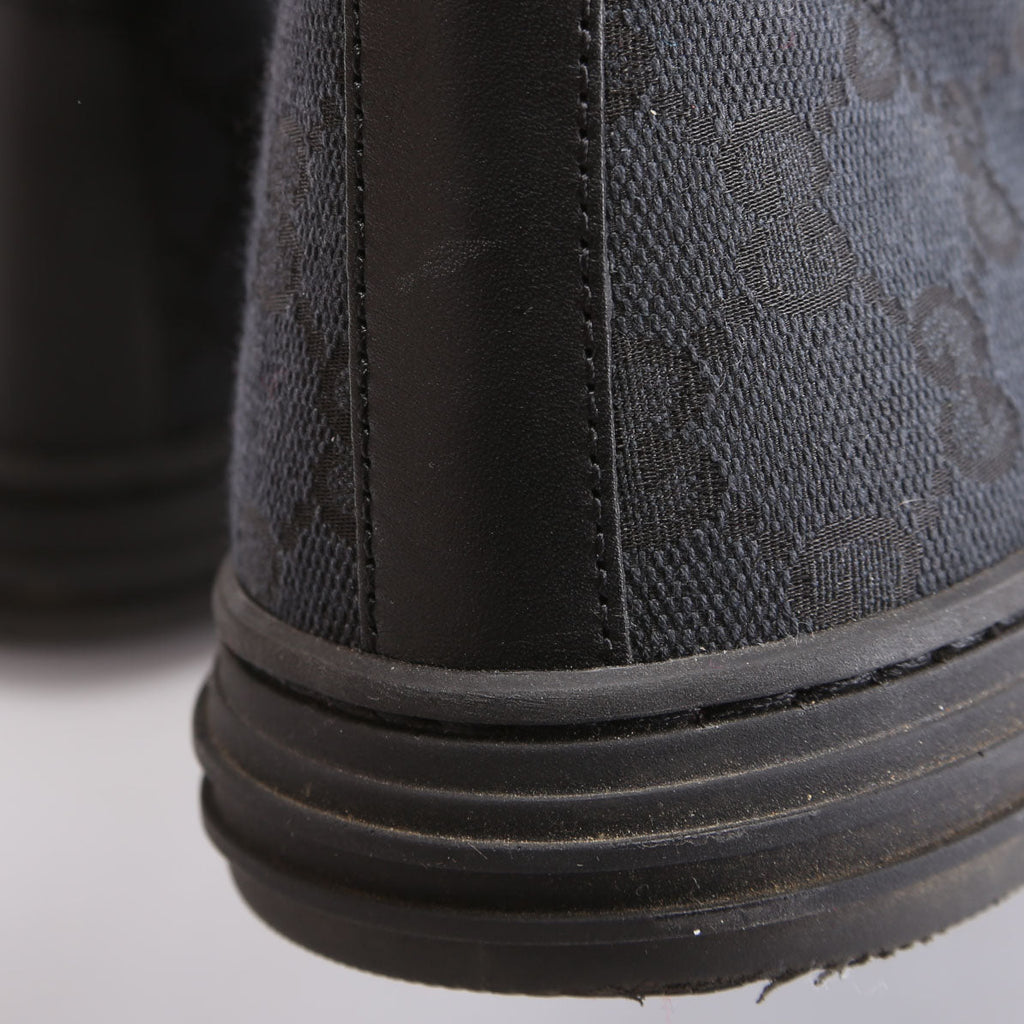 GG Canvas High Top Sneakers Size 38.5 Black