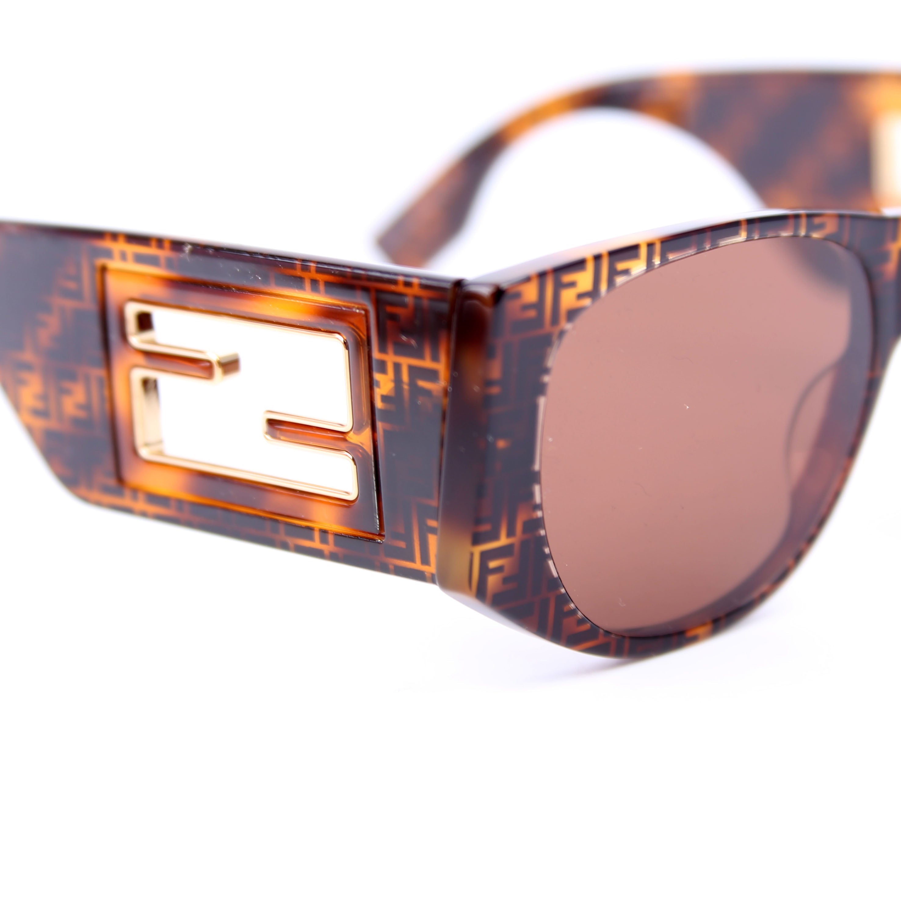 FE401091 FF Square Sunglasses Brown