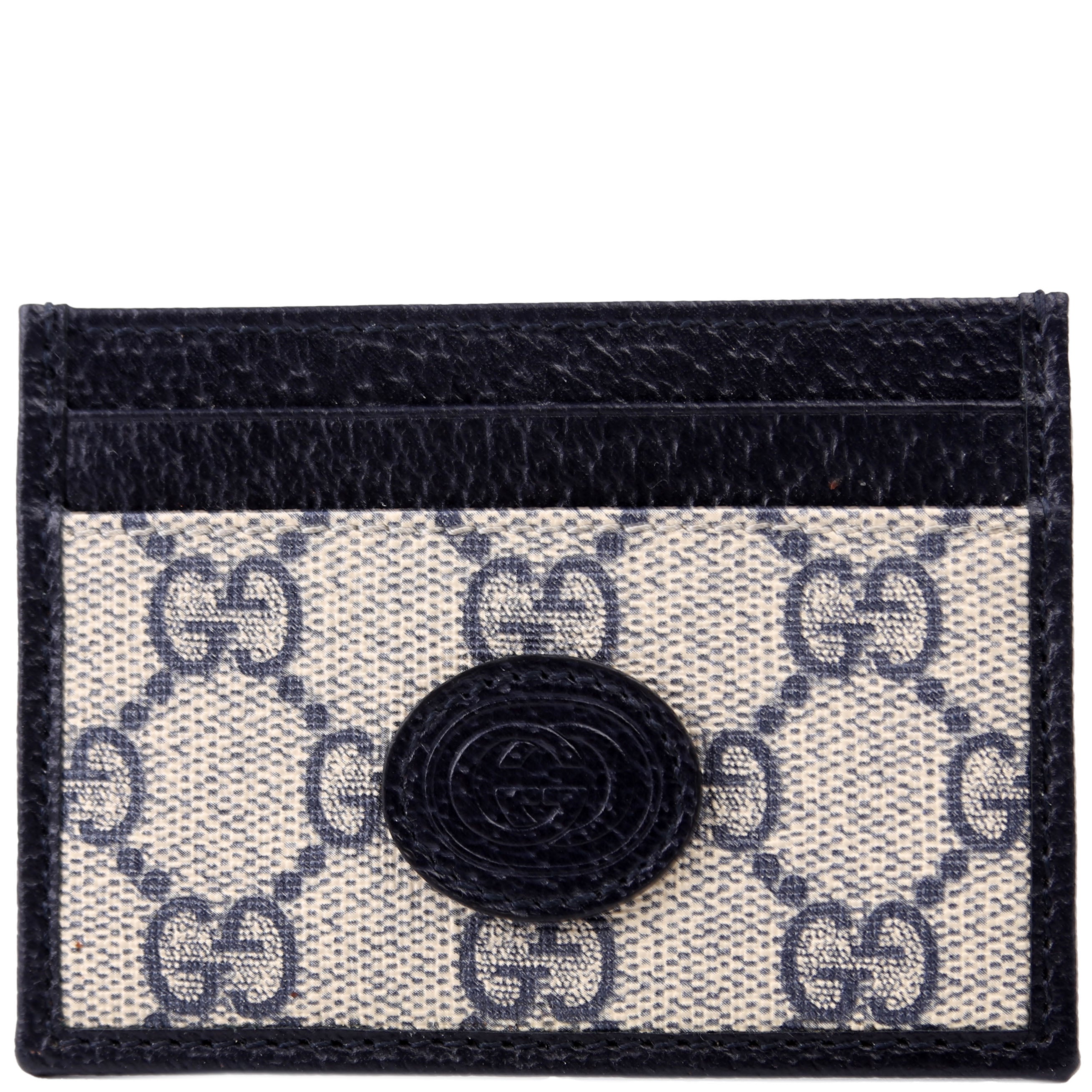 673002 GG Supreme Interlocking Card Holder Navy