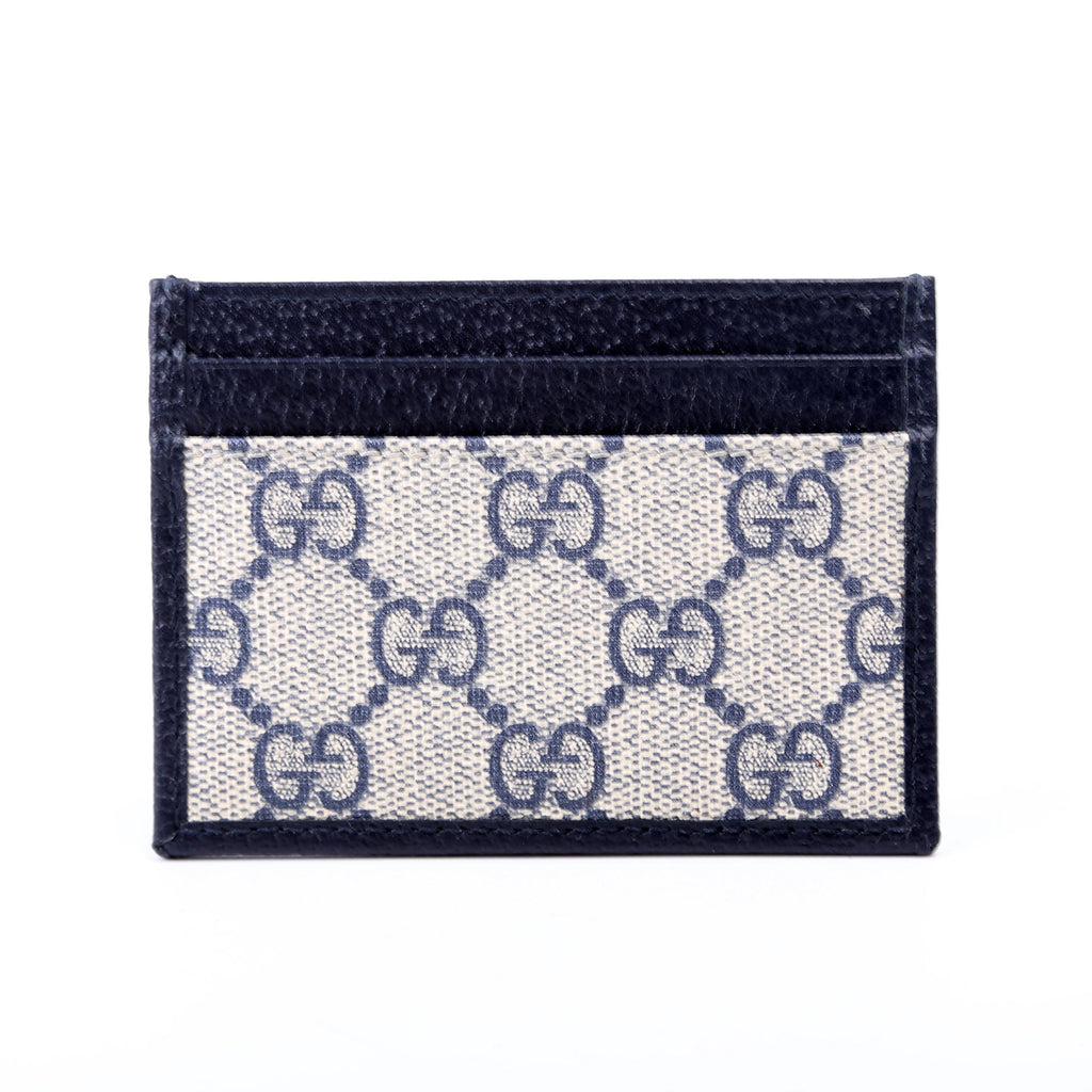 673002 GG Supreme Interlocking Card Holder Navy