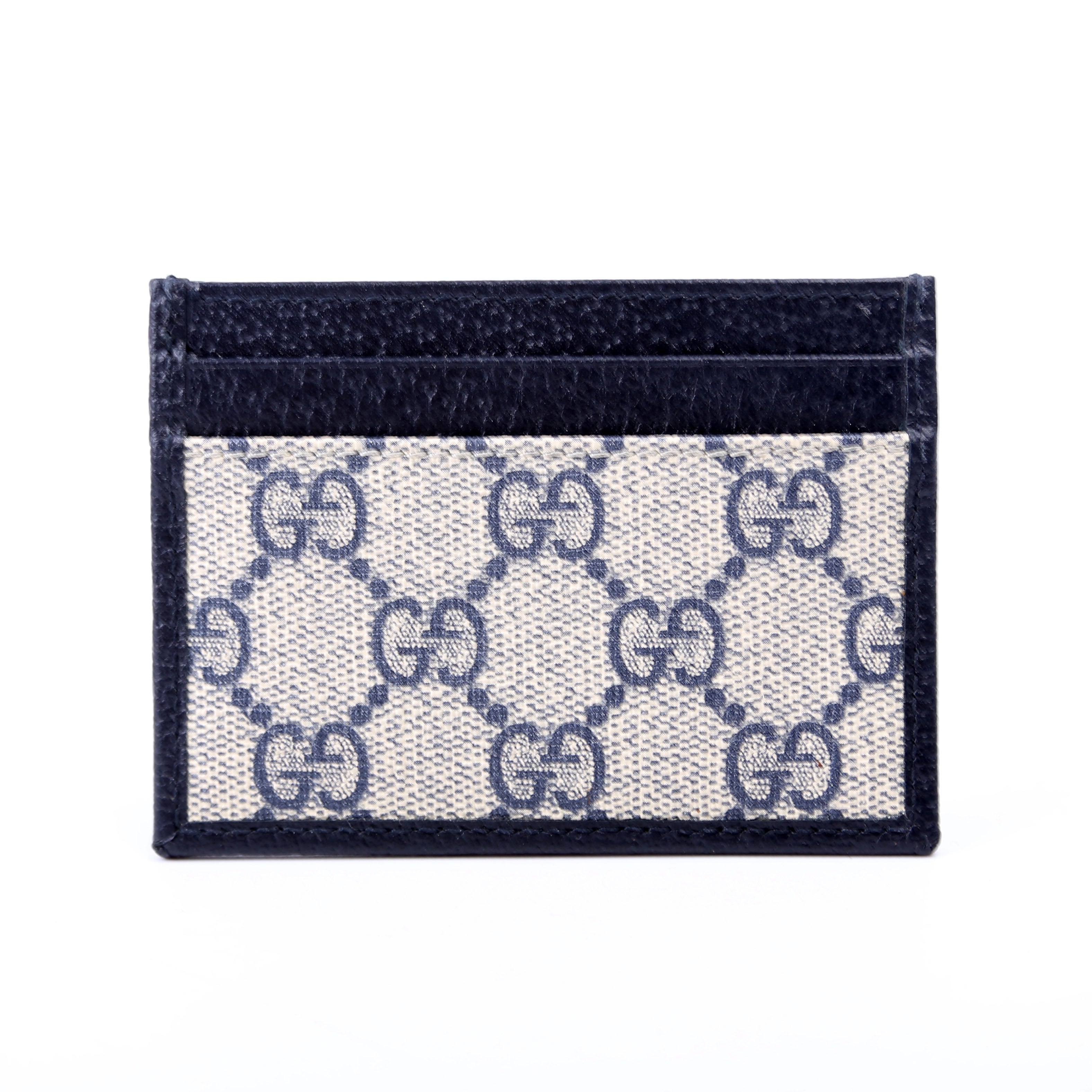 673002 GG Supreme Interlocking Card Holder Navy