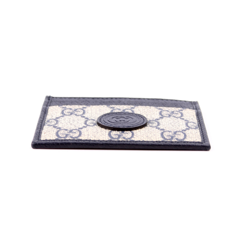673002 GG Supreme Interlocking Card Holder Navy