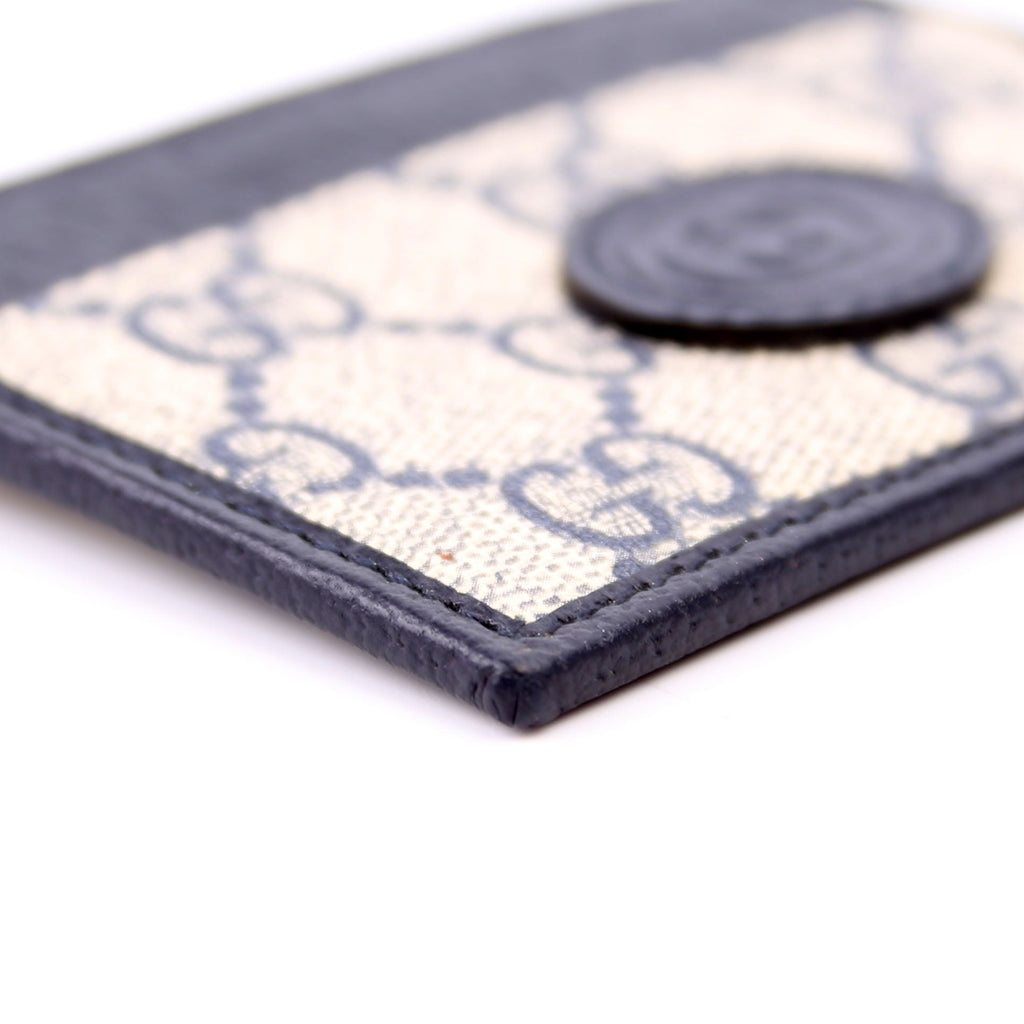 673002 GG Supreme Interlocking Card Holder Navy
