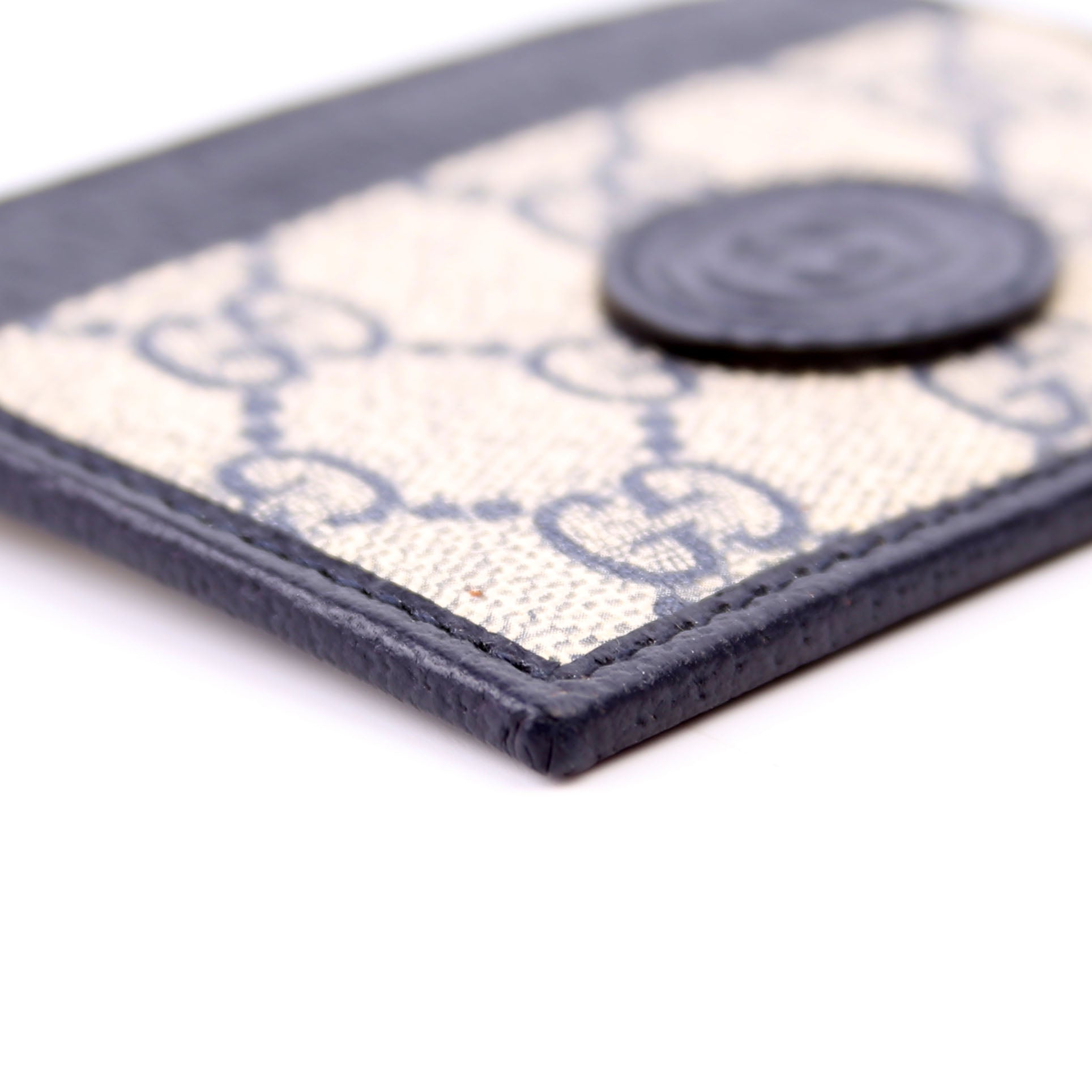 673002 GG Supreme Interlocking Card Holder Navy
