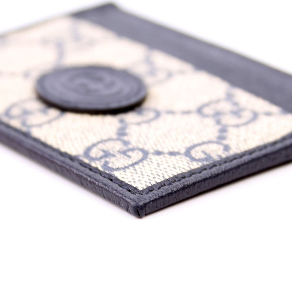 673002 GG Supreme Interlocking Card Holder Navy