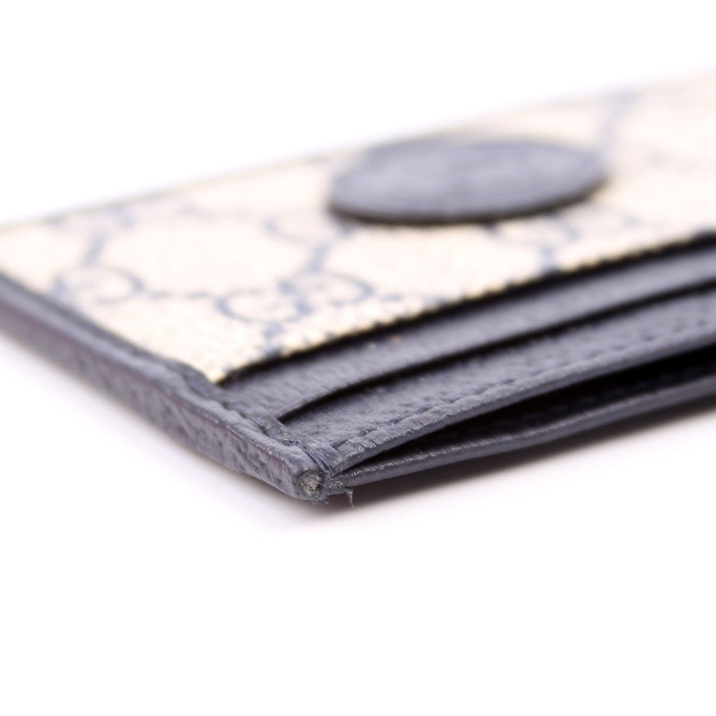 673002 GG Supreme Interlocking Card Holder Navy