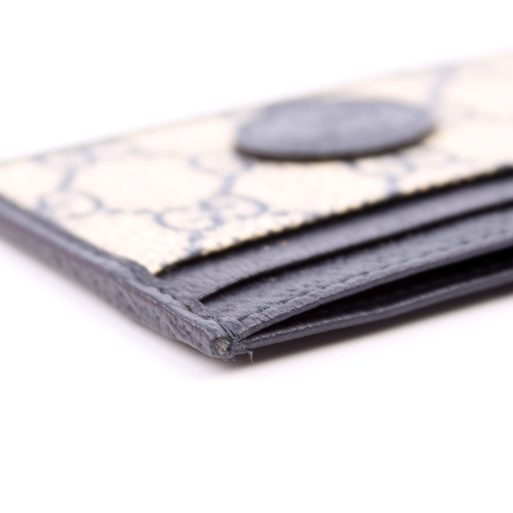 673002 GG Supreme Interlocking Card Holder Navy