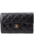 Classic Flap Medium Wallet Caviar 31M Black