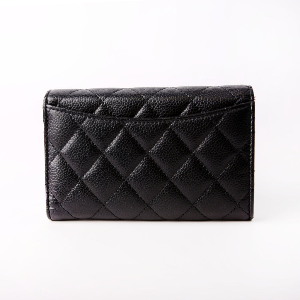 Classic Flap Medium Wallet Caviar 31M Black