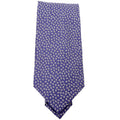 Printed Silk Tie Navy