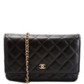 Wallet On Chain Classic Quilted Caviar RFID Black