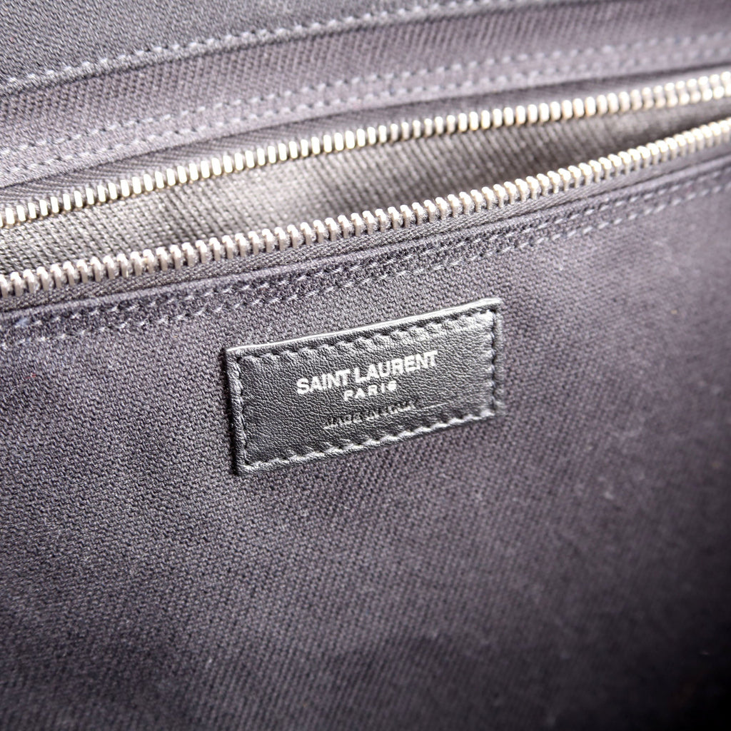 SAINT LAURENT Rive Gauche Tote Bag Black/White