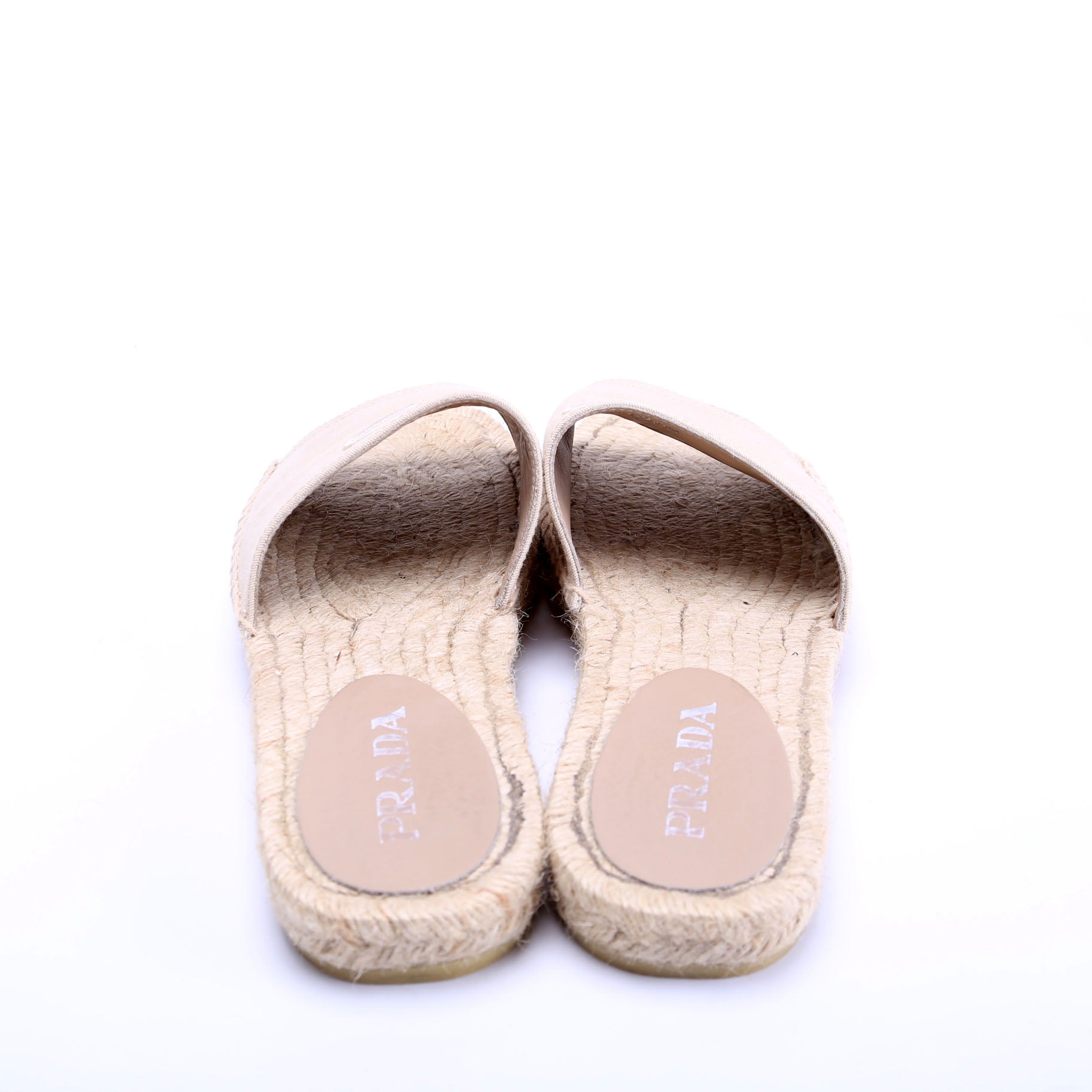 Triangle Logo Canvas Espadrille Slides Size 38