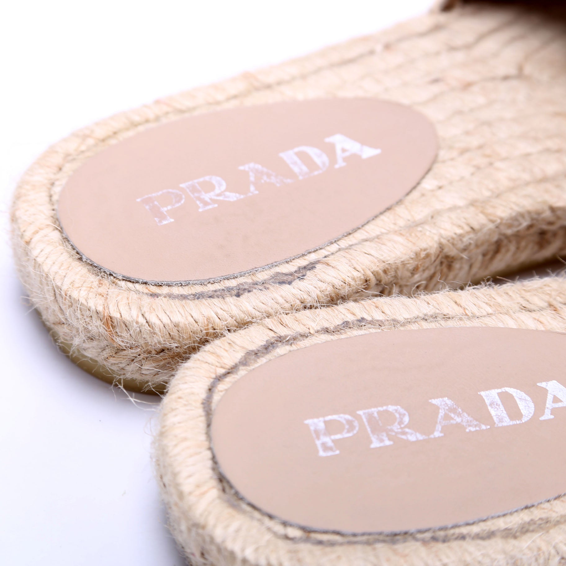 Triangle Logo Canvas Espadrille Slides Size 38