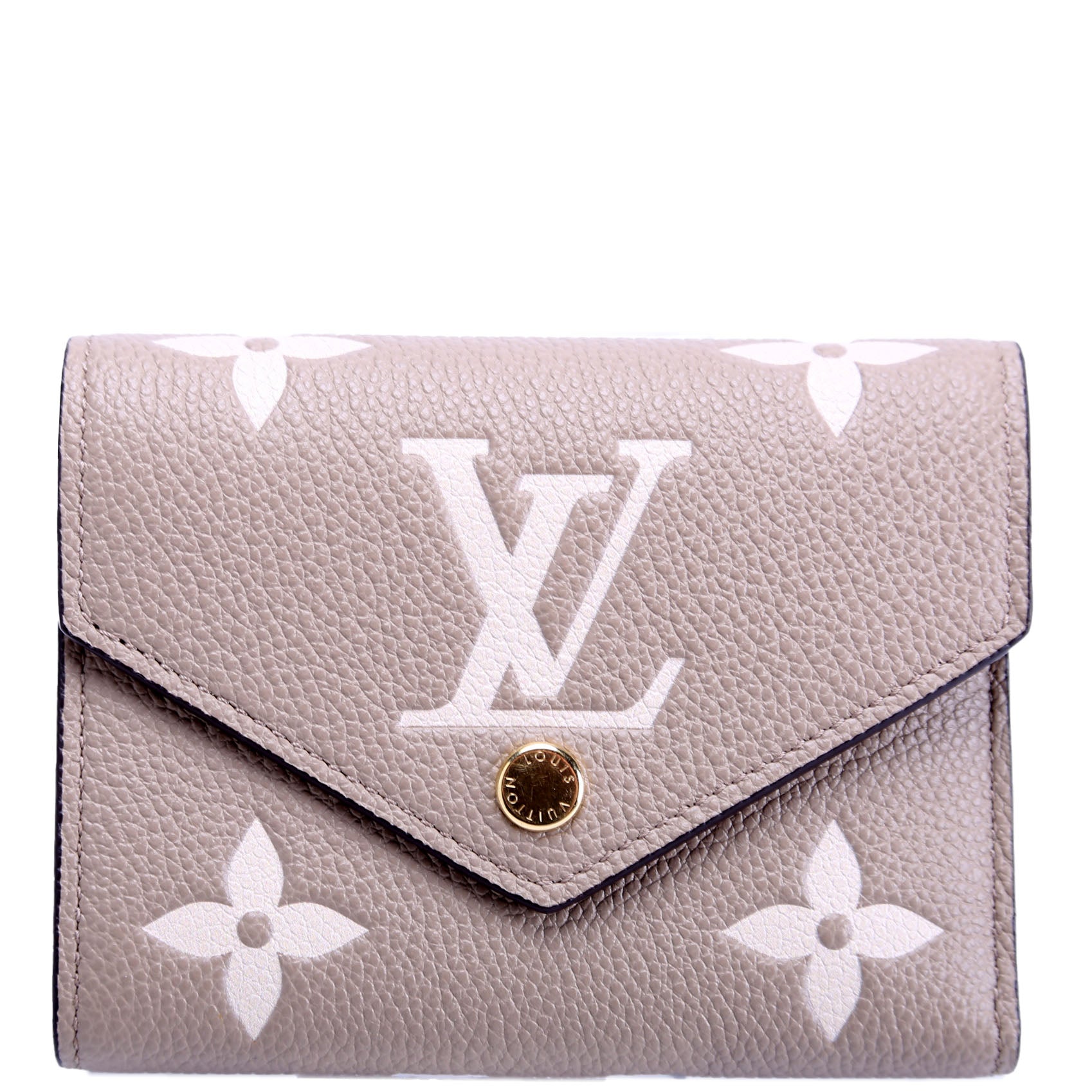 Victorine Wallet Bicolor Empreinte Turtle Dove