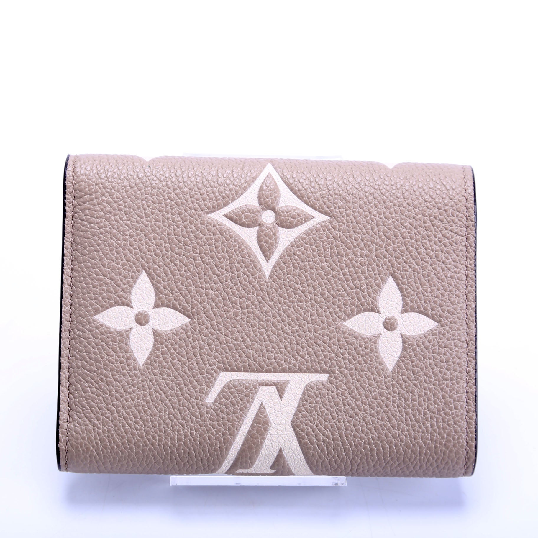 Victorine Wallet Bicolor Empreinte Turtle Dove