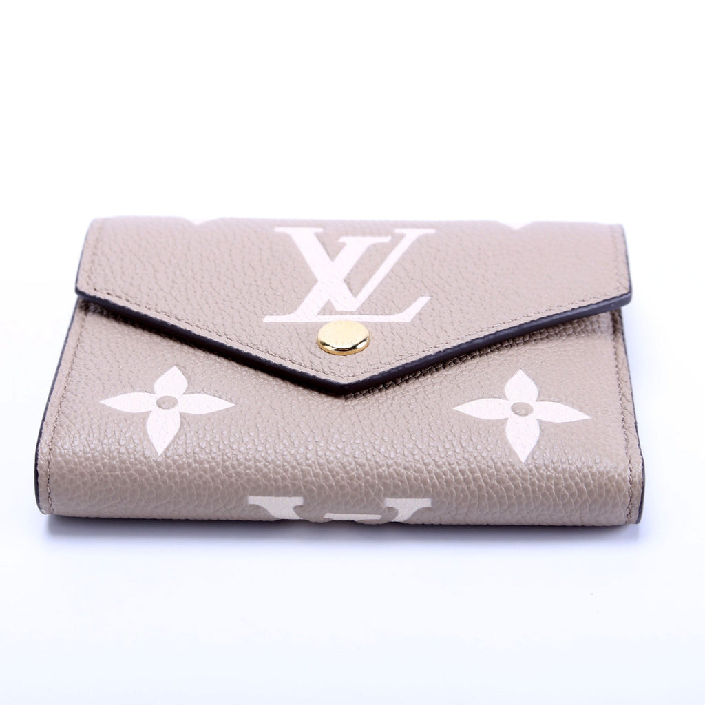 Victorine Wallet Bicolor Empreinte Turtle Dove