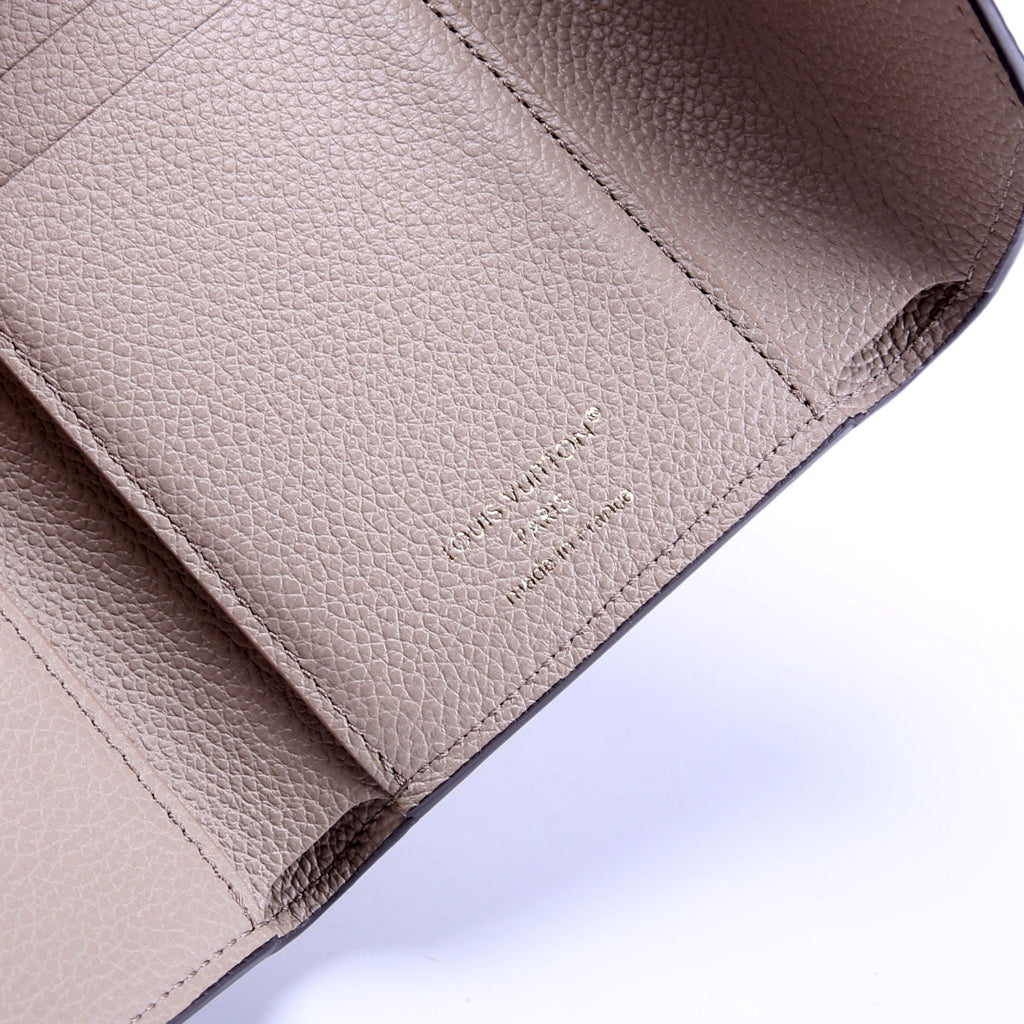 Victorine Wallet Bicolor Empreinte Turtle Dove
